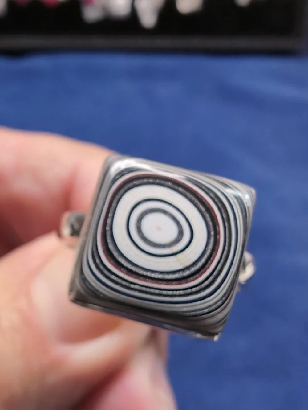 Fordite In SOLID STERLING SILVER 925 Size 9.5